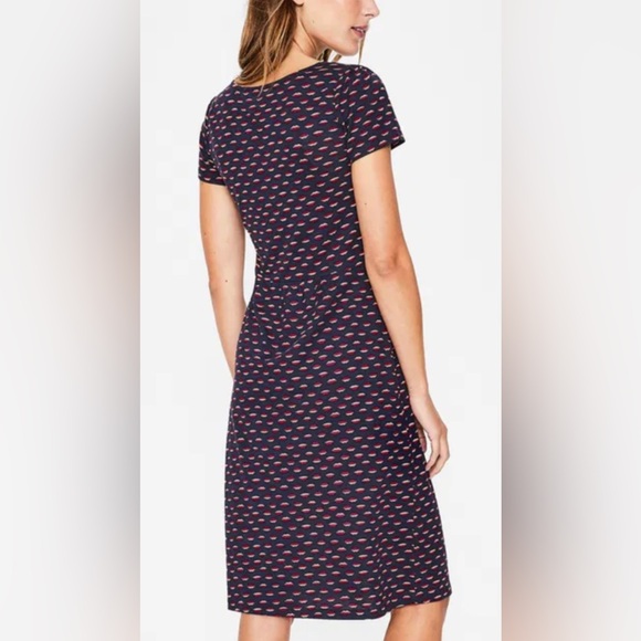 Boden Penelope Red Lips Jersey Dress Size 8P - Picture 3 of 9